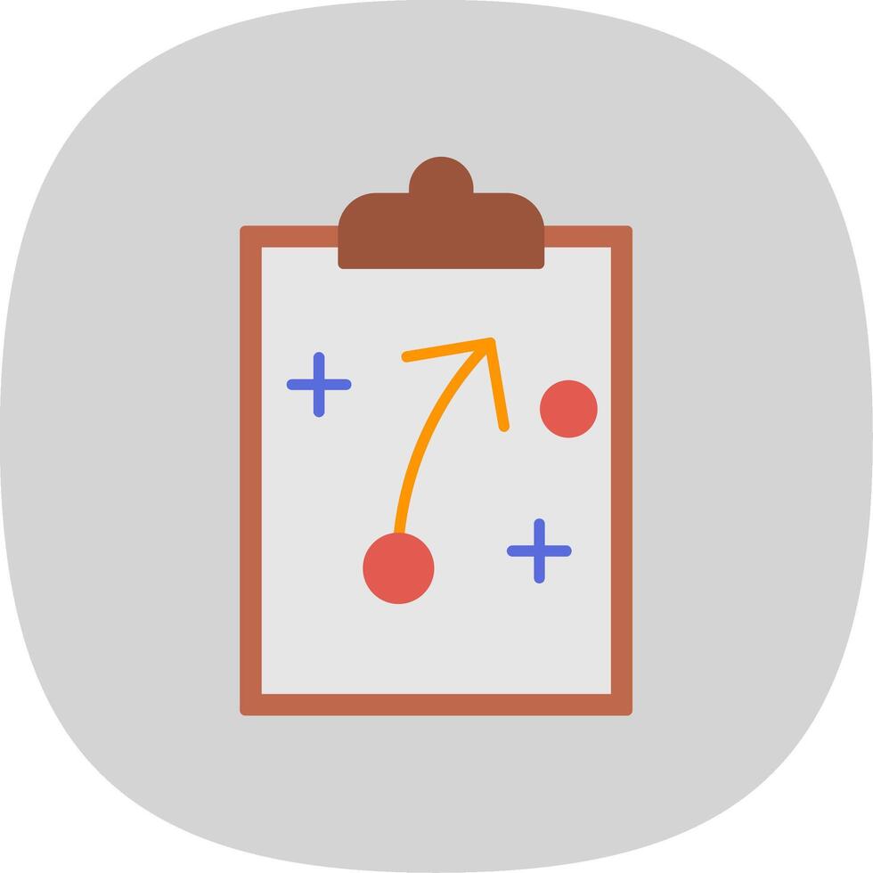 Strategy Flat Curve Icon vector