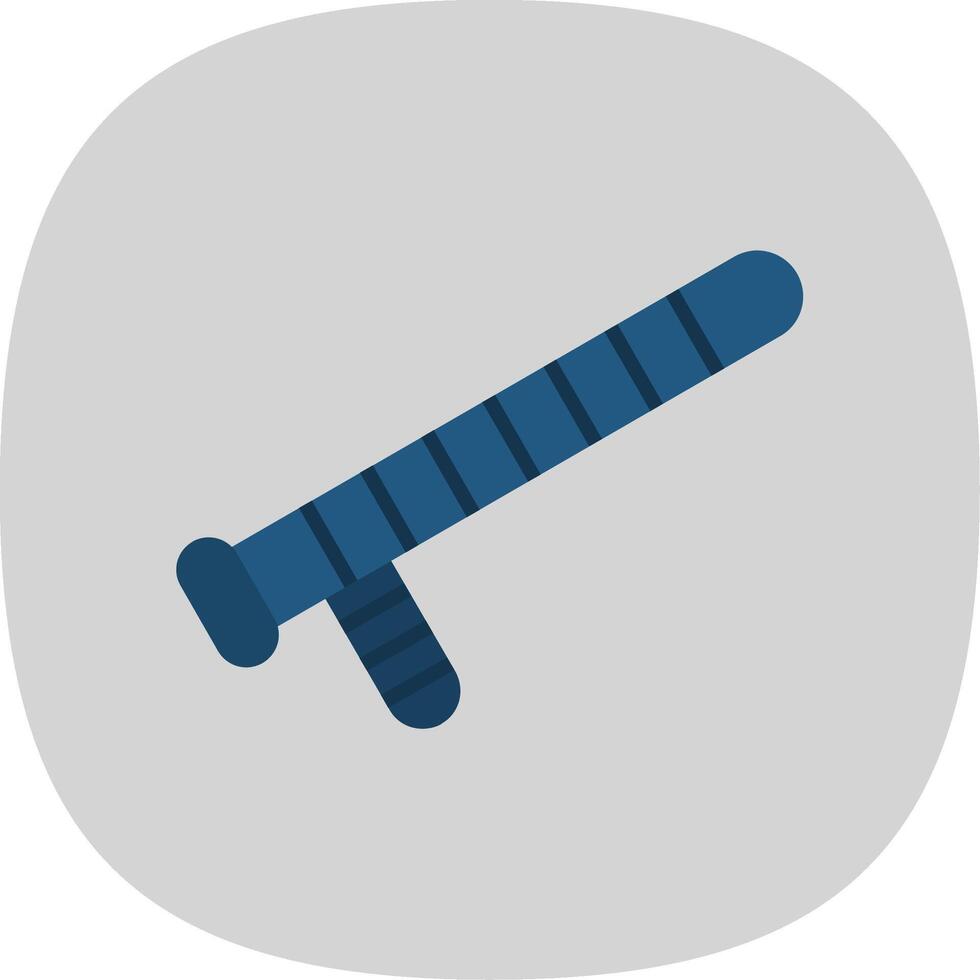 Baton Flat Curve Icon vector