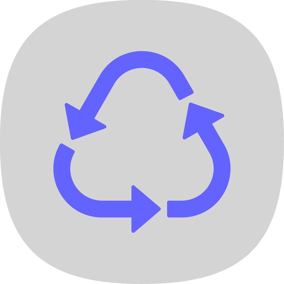 Recycle Flat Curve Icon vector