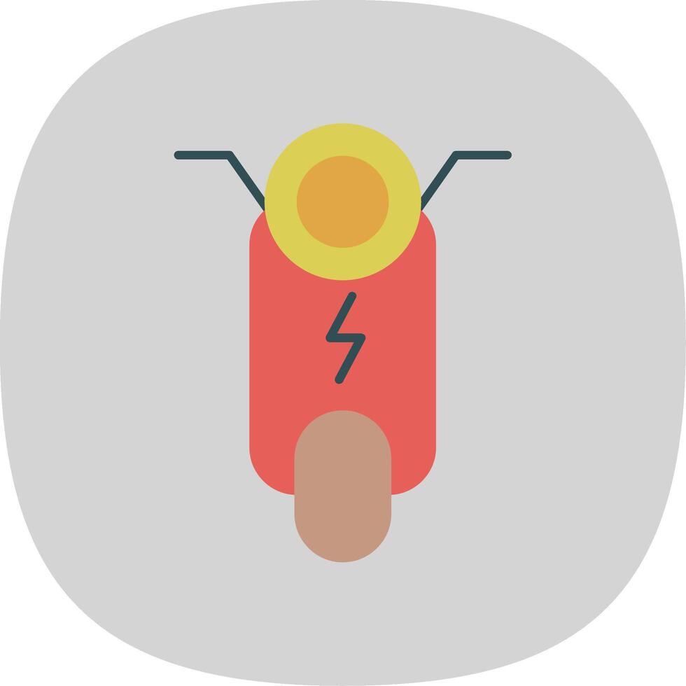 Scooter Flat Curve Icon vector