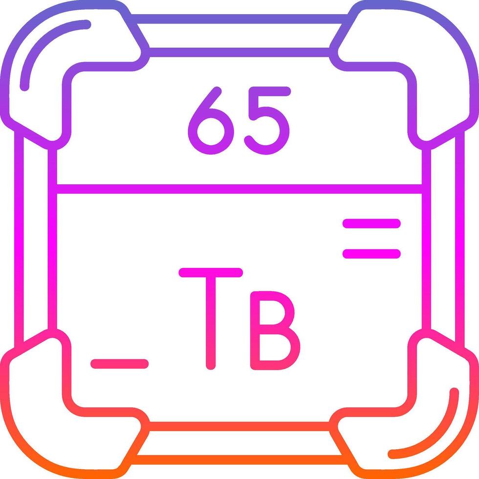 Terbium Line Gradient Icon vector