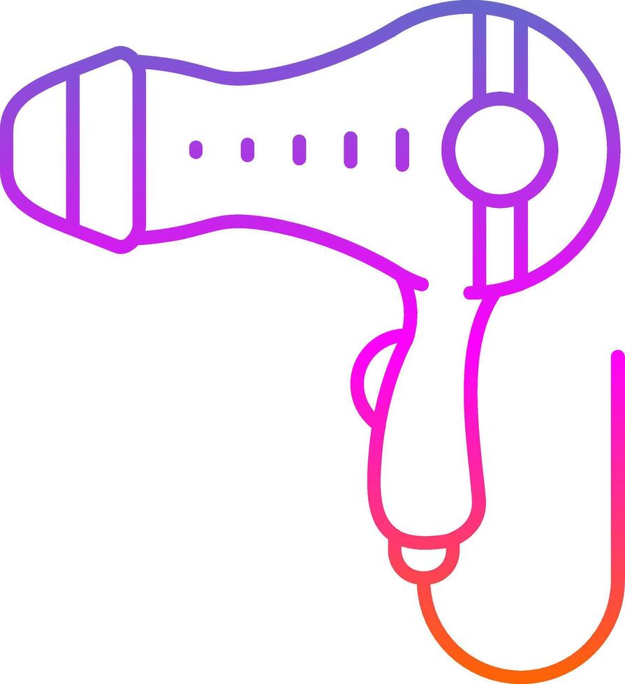 Hair dryer Line Gradient Icon vector