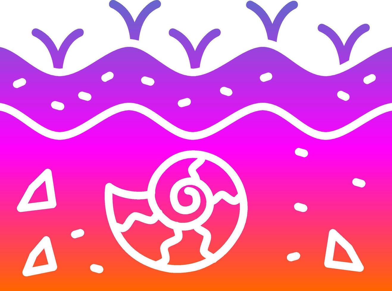 Fossil Glyph Gradient Icon vector