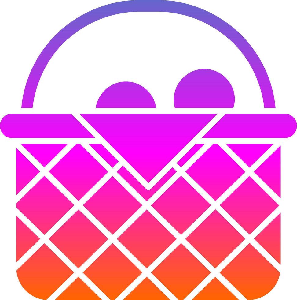 Basket Glyph Gradient Icon vector