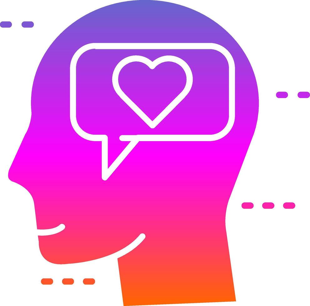 Dialog Glyph Gradient Icon vector
