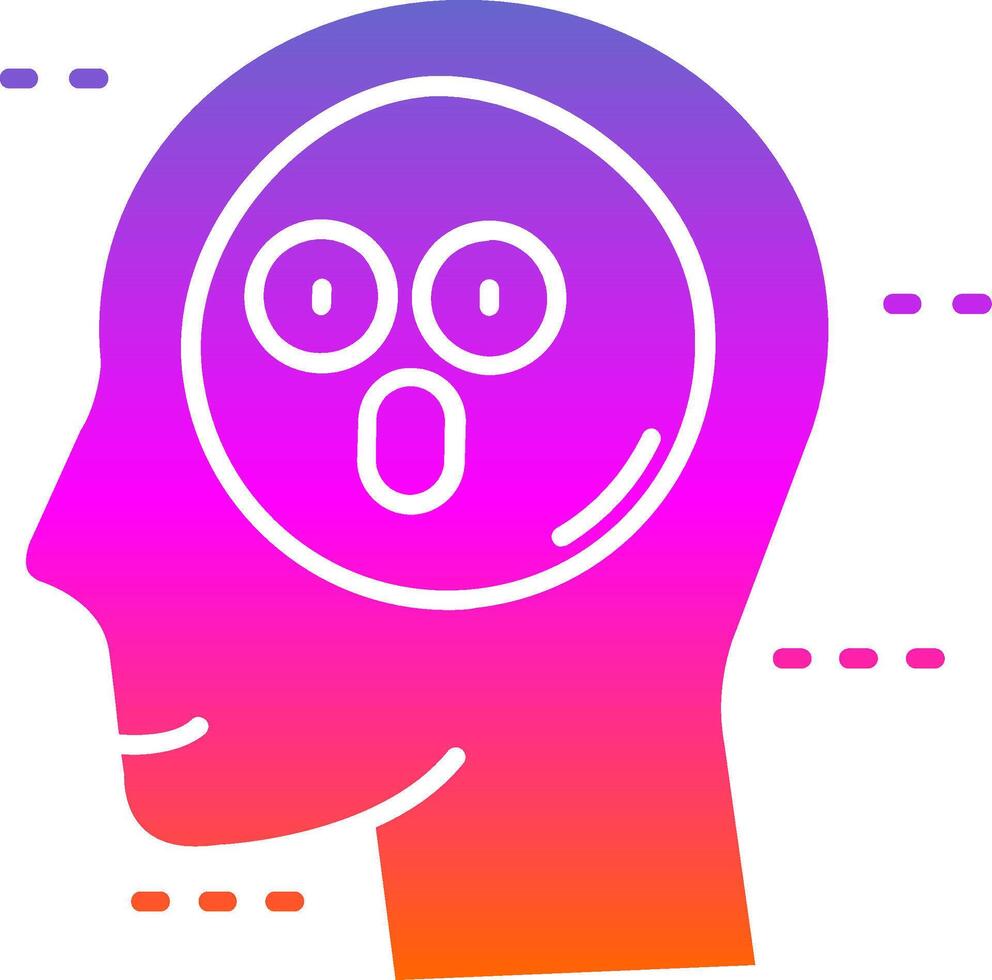 Shocked Glyph Gradient Icon vector