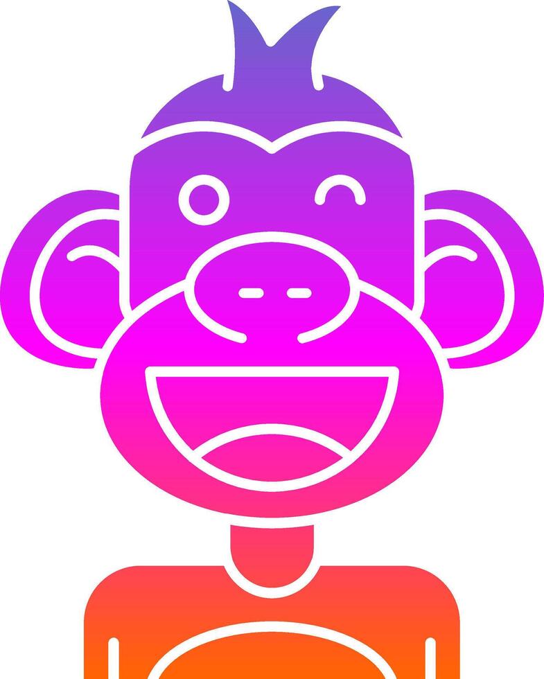Wink Glyph Gradient Icon vector