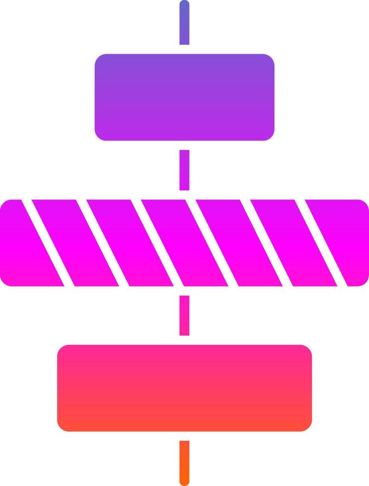 Center alignment Glyph Gradient Icon vector