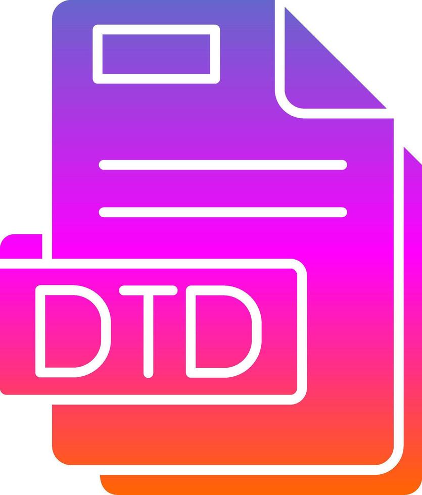 Dtd Glyph Gradient Icon vector