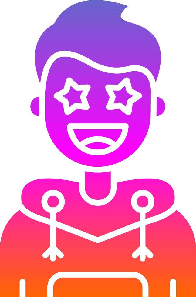 Famous Glyph Gradient Icon vector