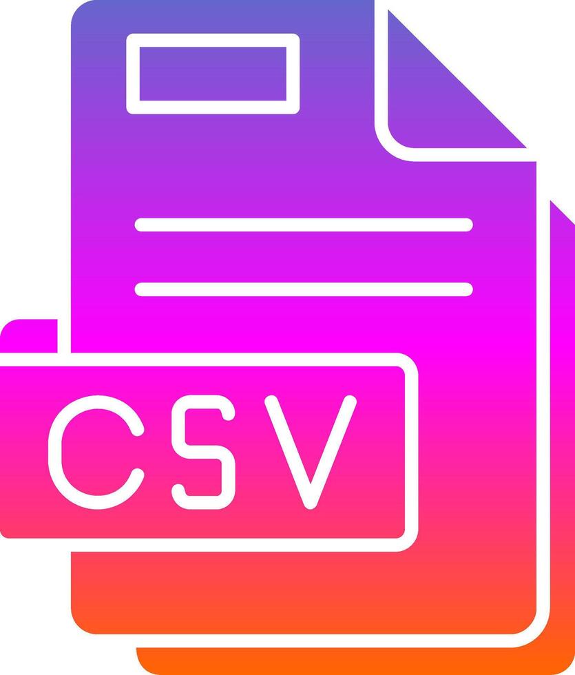 Csv Glyph Gradient Icon vector