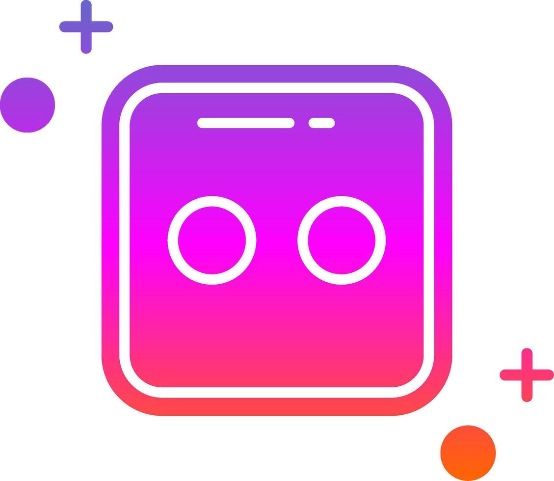 Dice two Glyph Gradient Icon vector