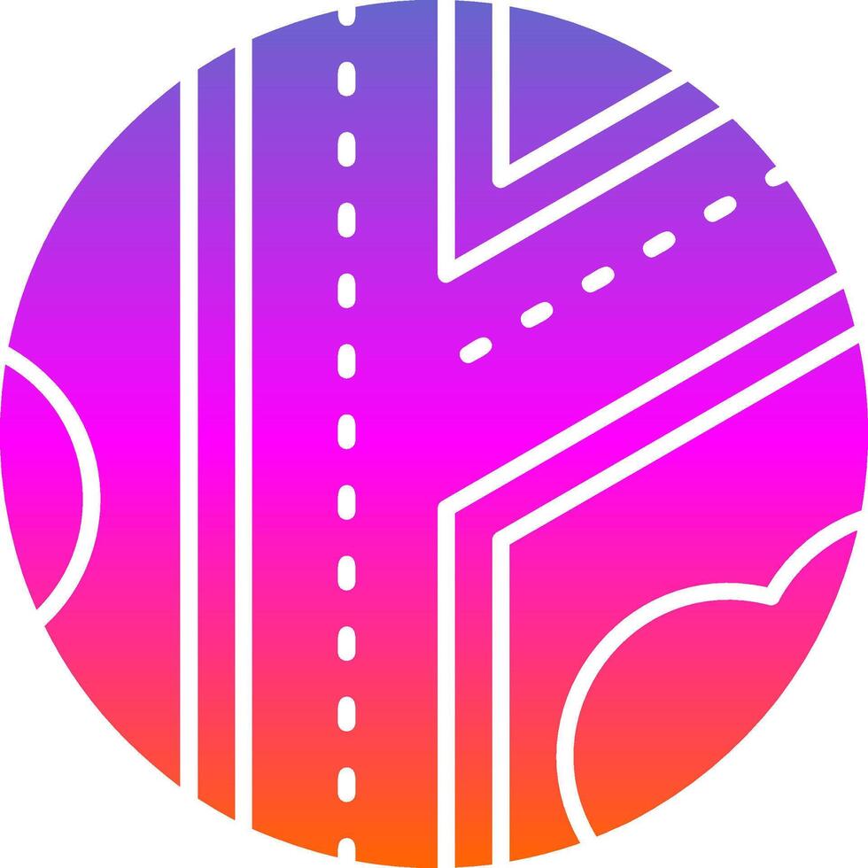 Road Glyph Gradient Icon vector