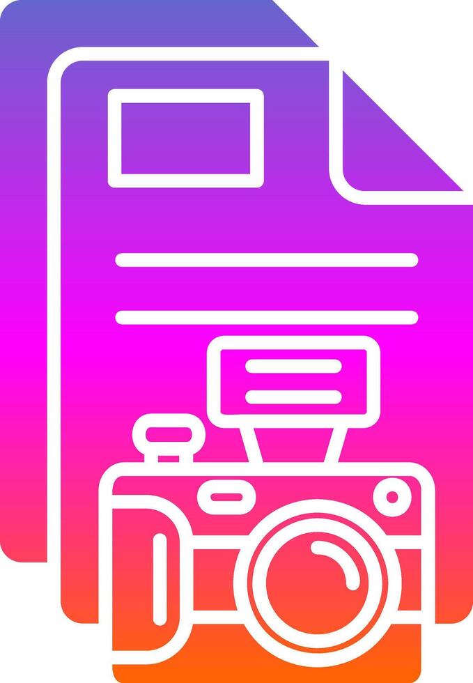 Picture Glyph Gradient Icon vector