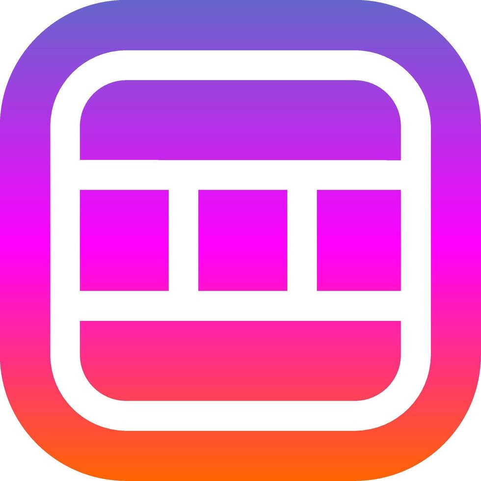 Layout Glyph Gradient Icon vector