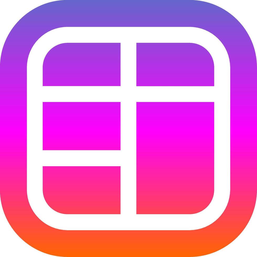 Layout Glyph Gradient Icon vector