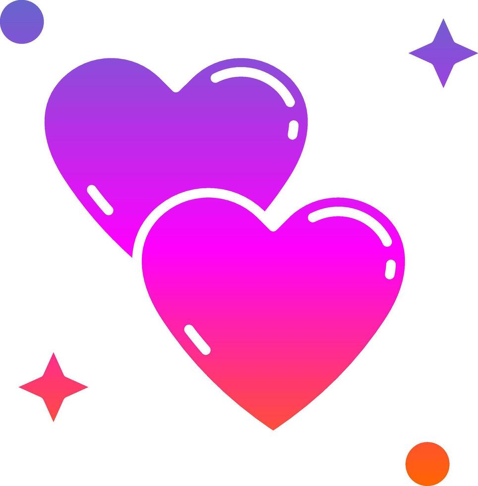 Love Glyph Gradient Icon vector