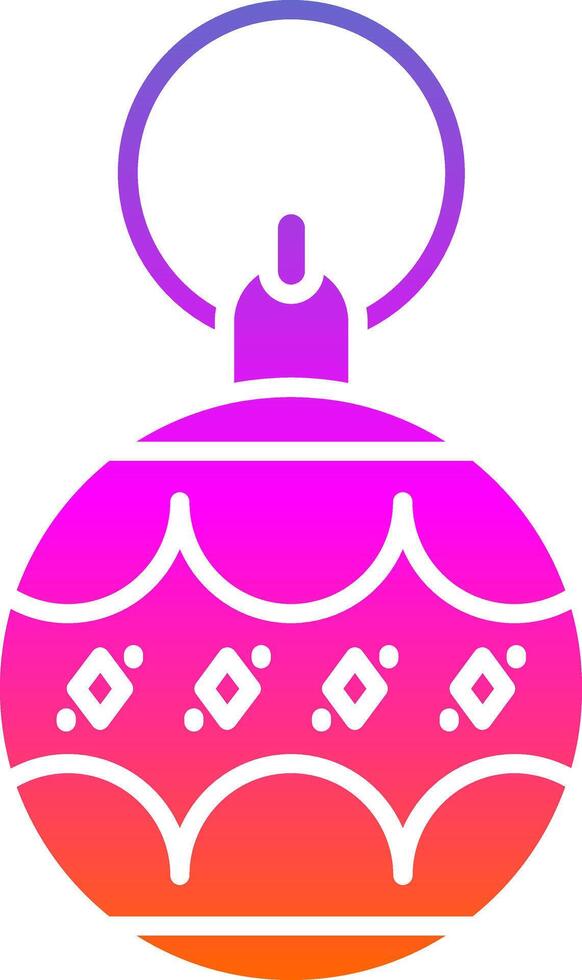 Bauble Glyph Gradient Icon vector