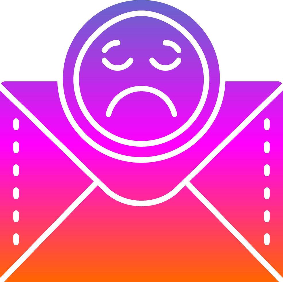 emoji glifo degradado icono vector