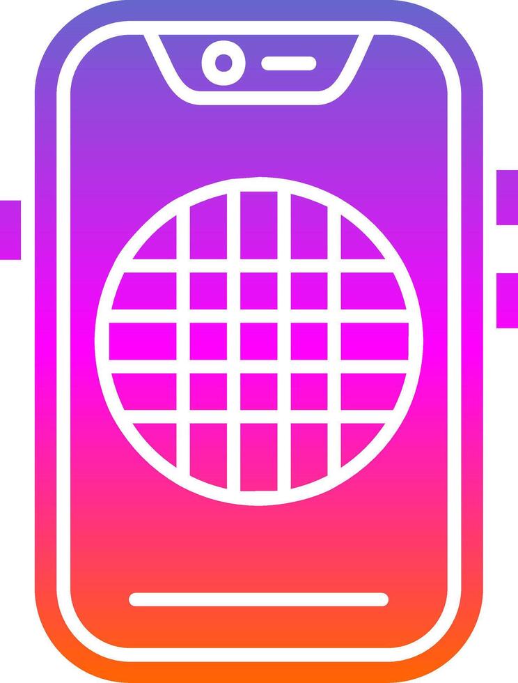 Grid Glyph Gradient Icon vector