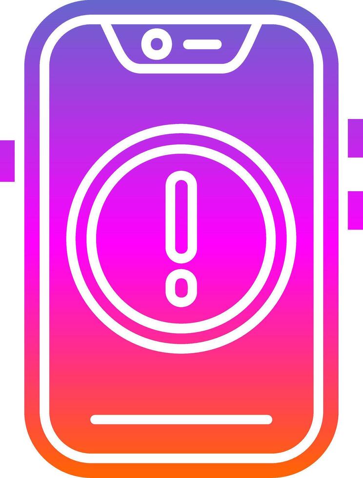Error Glyph Gradient Icon vector