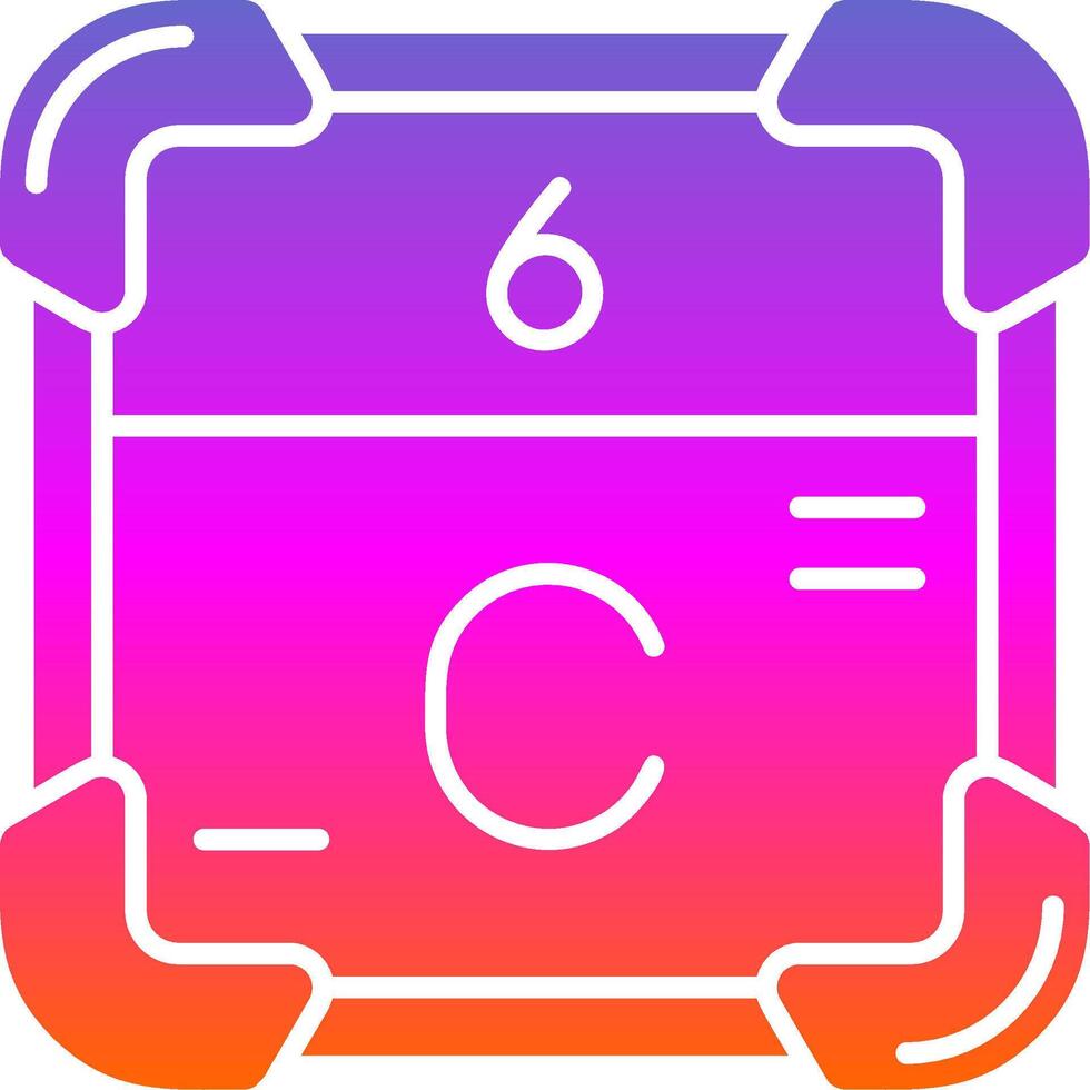 Carbon Glyph Gradient Icon vector