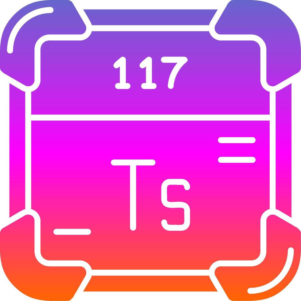 Tennessine Glyph Gradient Icon vector