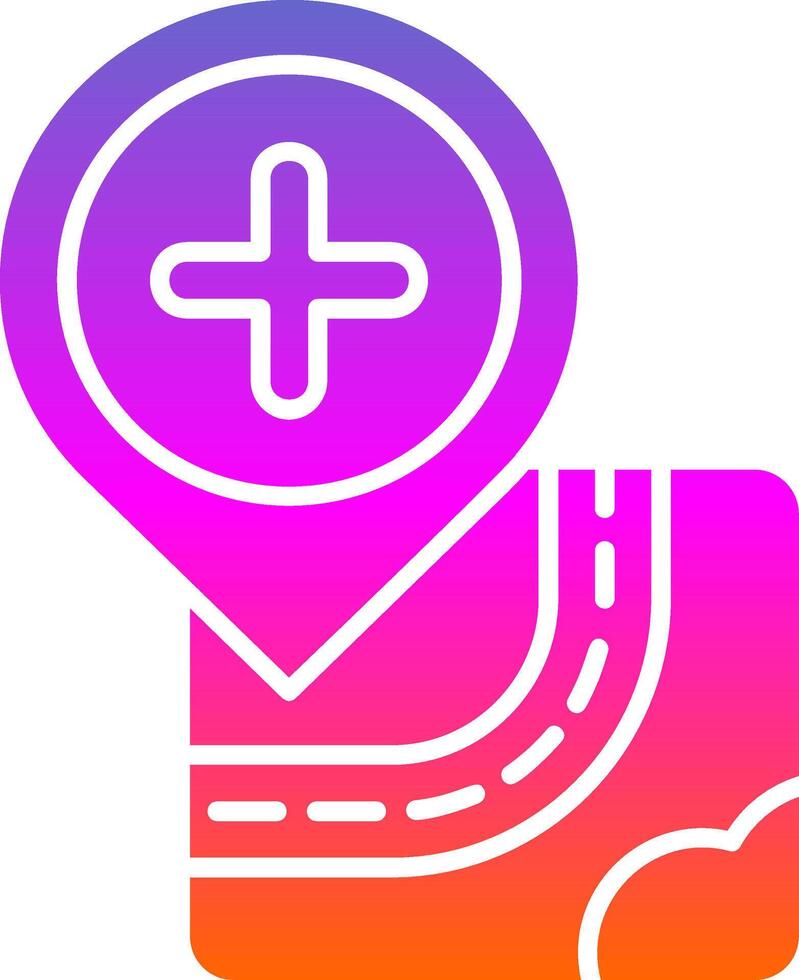 Plus Glyph Gradient Icon vector