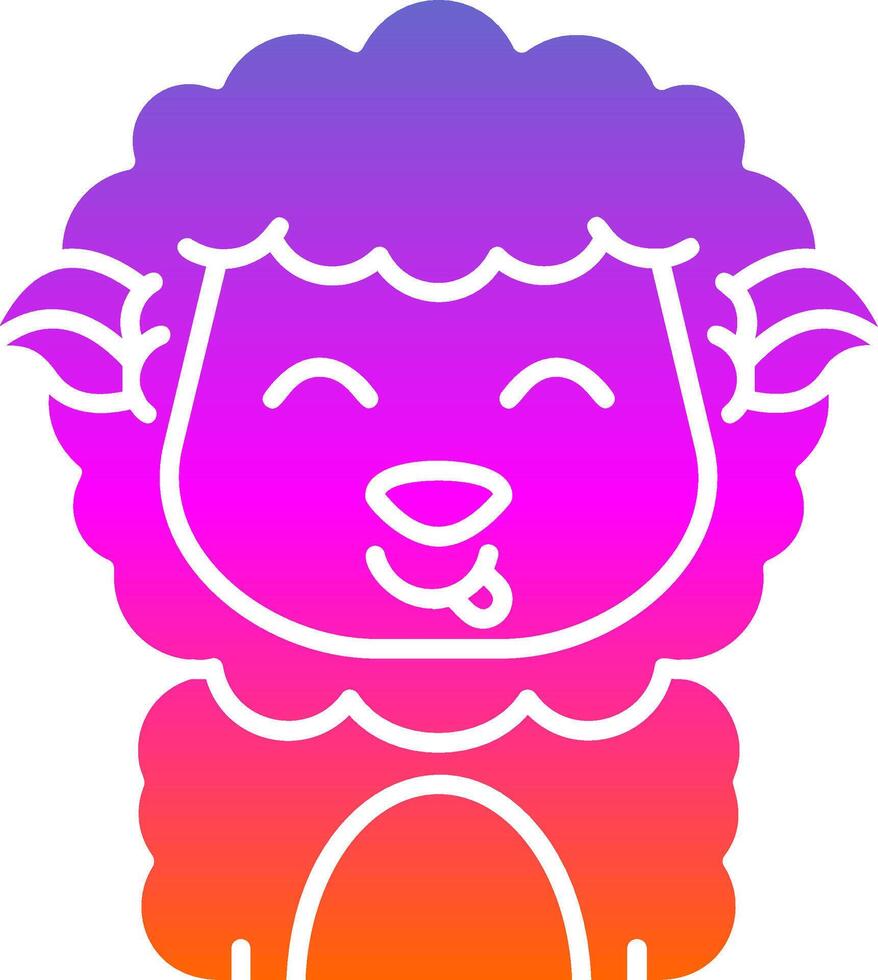 Tongue Glyph Gradient Icon vector