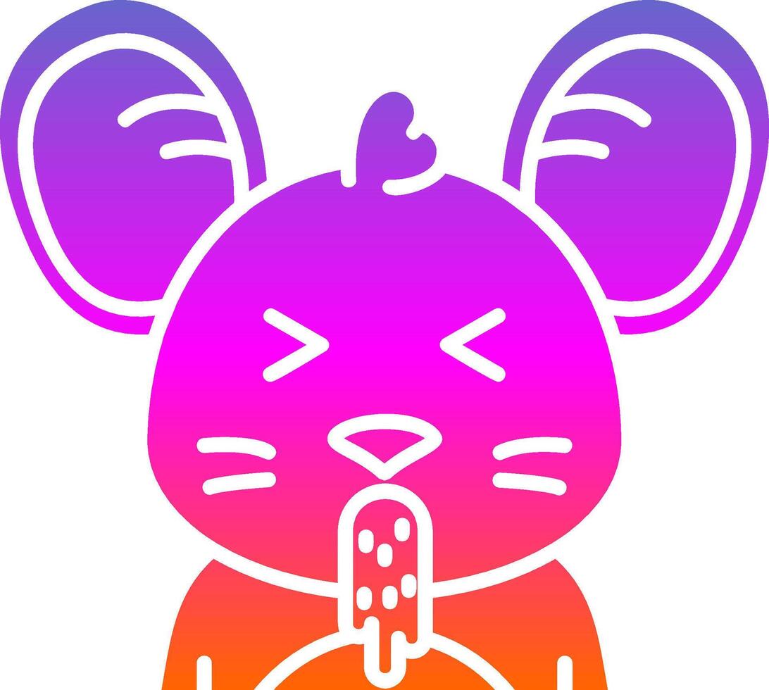 Vomit Glyph Gradient Icon vector