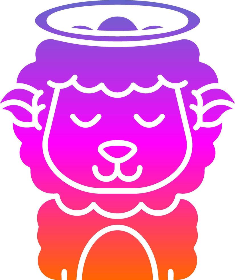 Angel Glyph Gradient Icon vector