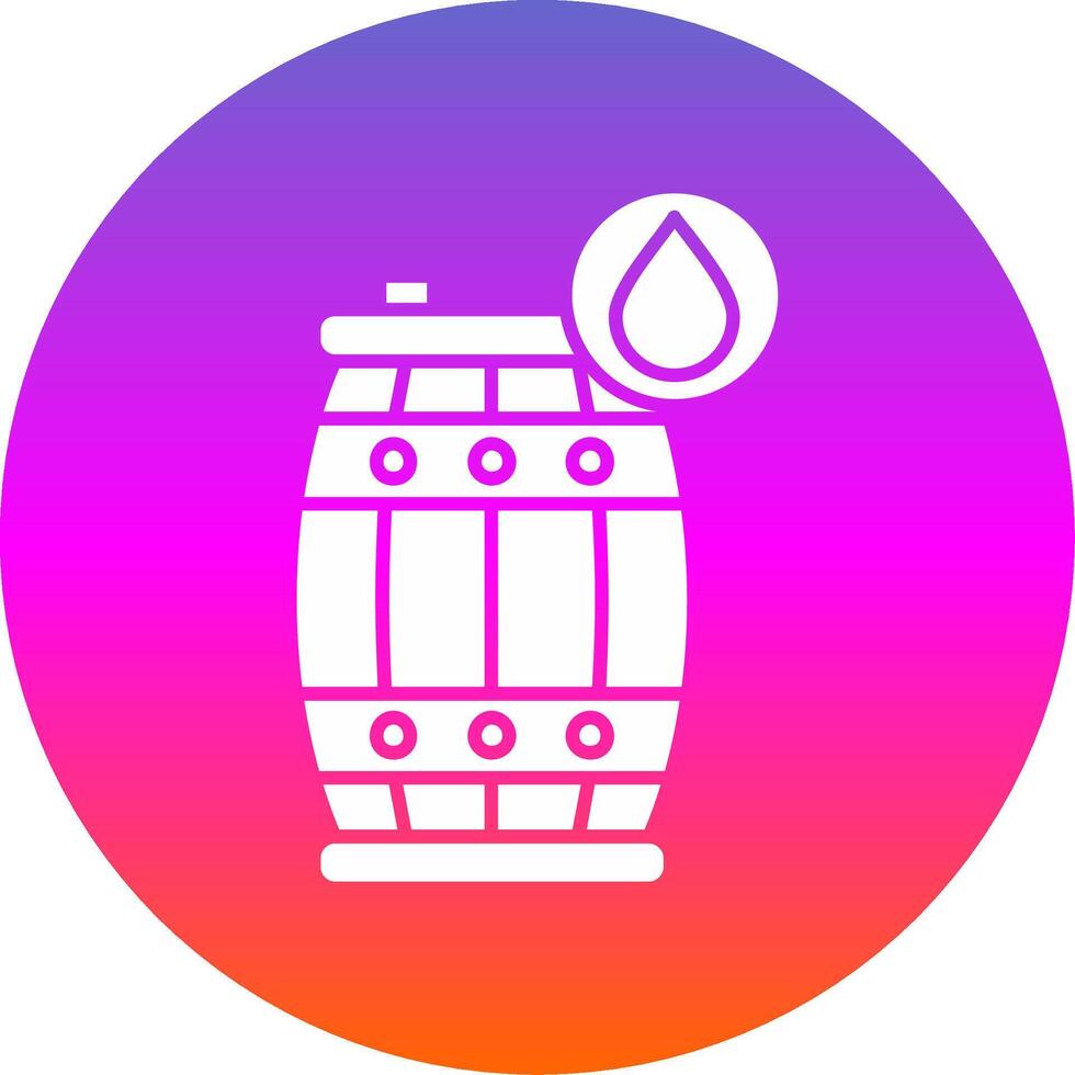 Oil barrel Glyph Gradient Circle Icon vector
