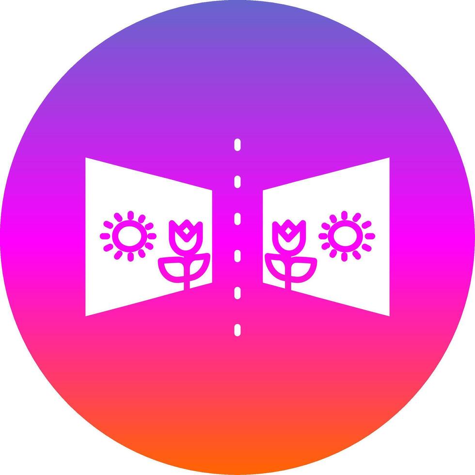 Flip Glyph Gradient Circle Icon vector