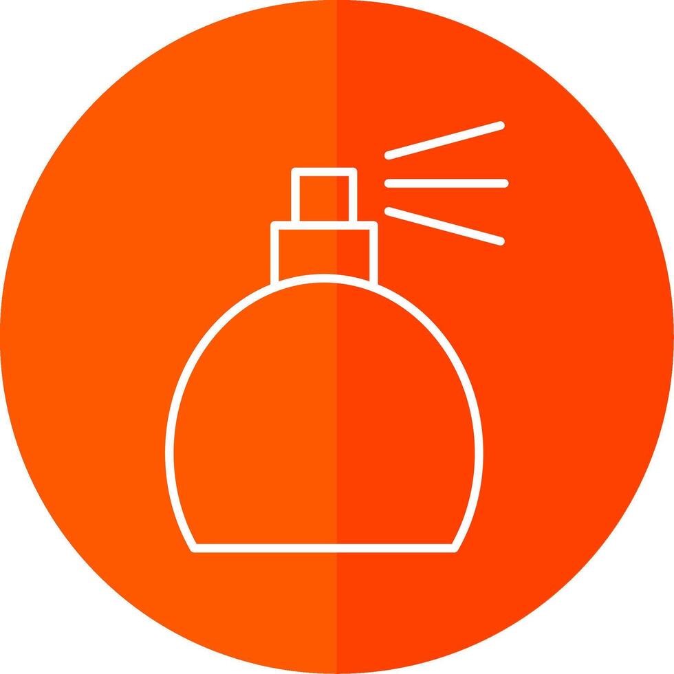 Perfume Bottle Line Red Circle Icon vector