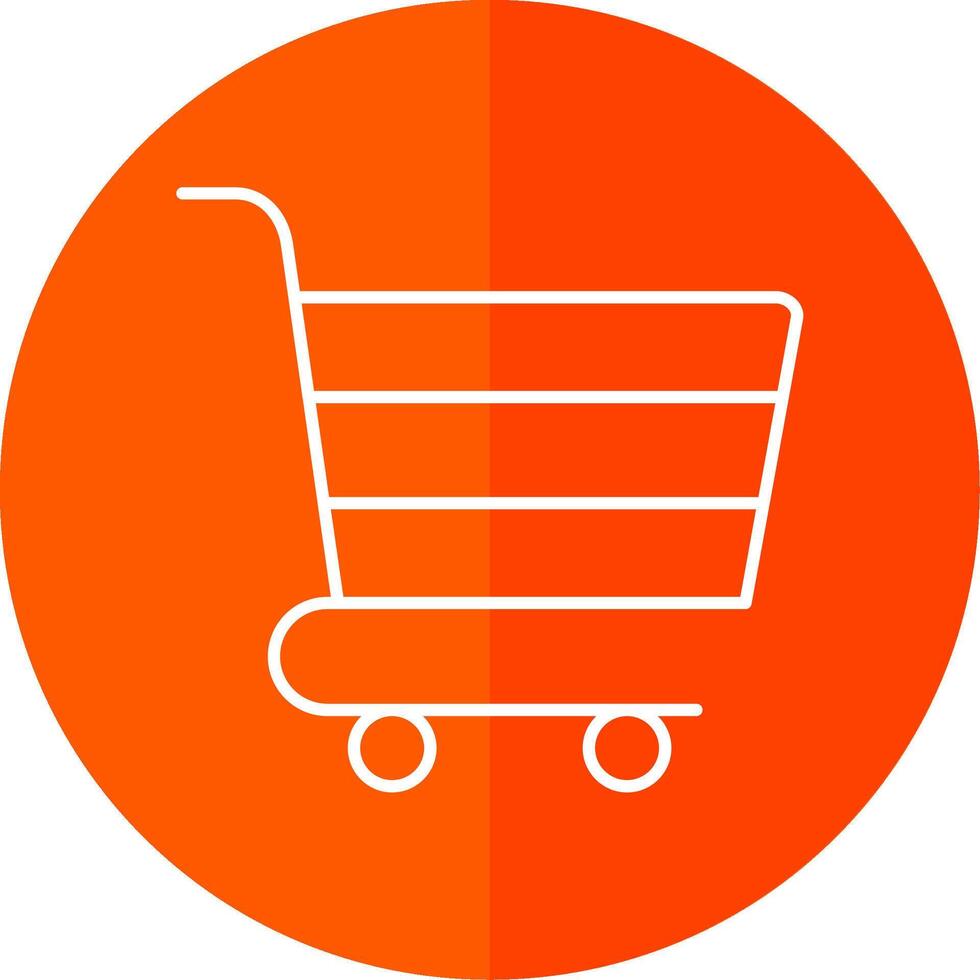 Shopping Cart Line Red Circle Icon vector