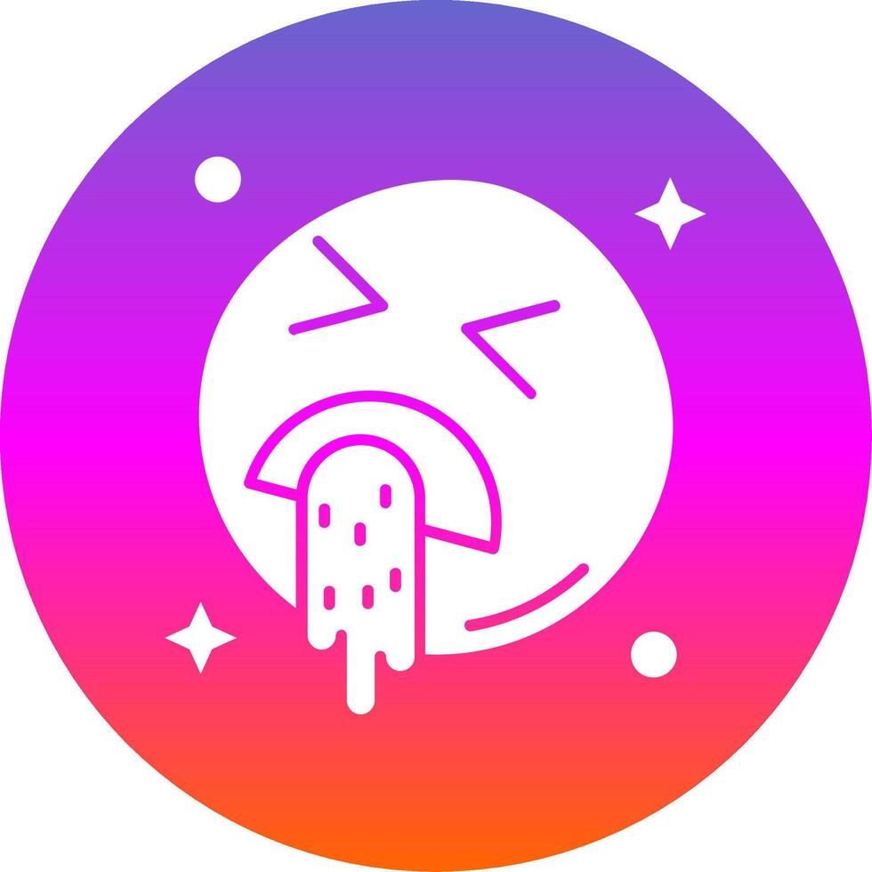 Vomit Glyph Gradient Circle Icon vector