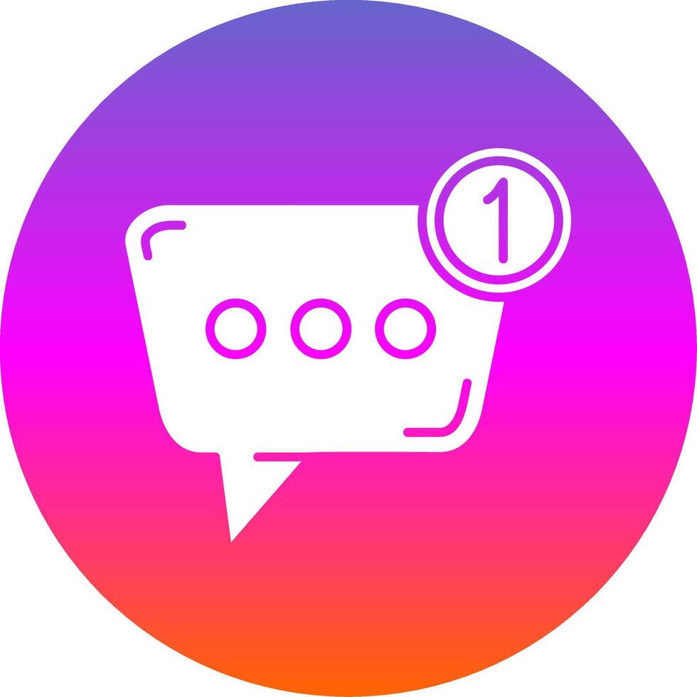 Notification Glyph Gradient Circle Icon vector