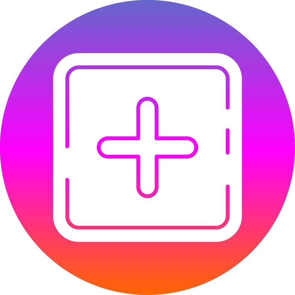 Plus Glyph Gradient Circle Icon vector