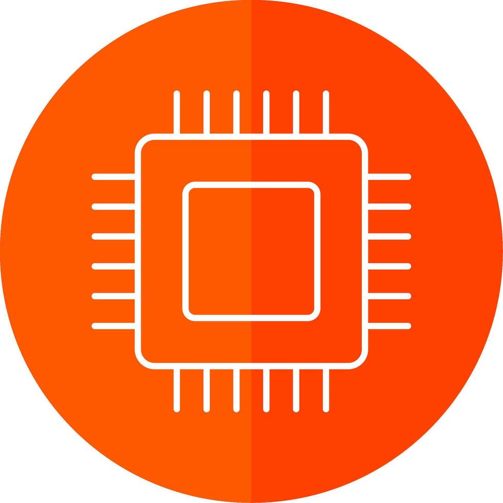 Circuit Board Line Red Circle Icon vector