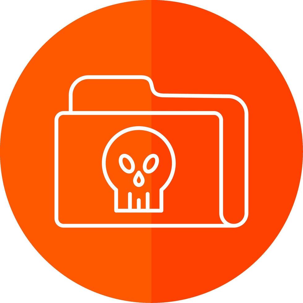 Folder Line Red Circle Icon vector