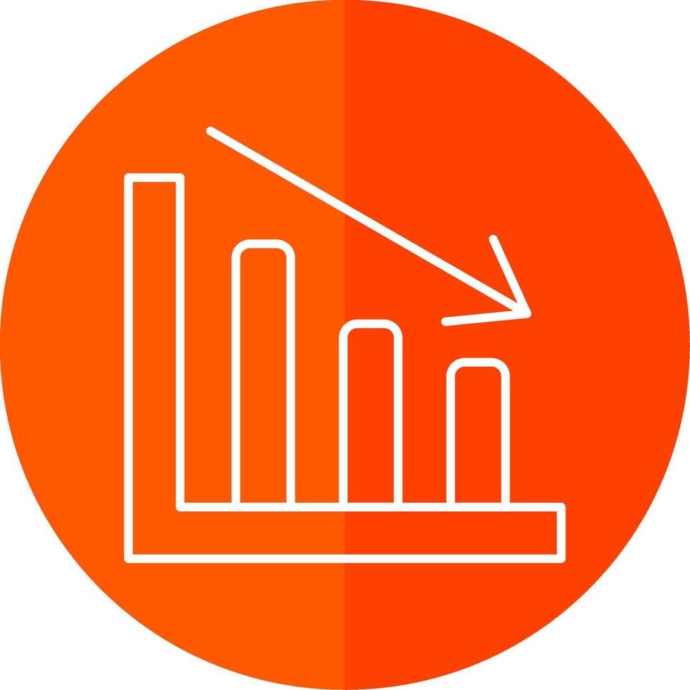Line chart Line Red Circle Icon vector