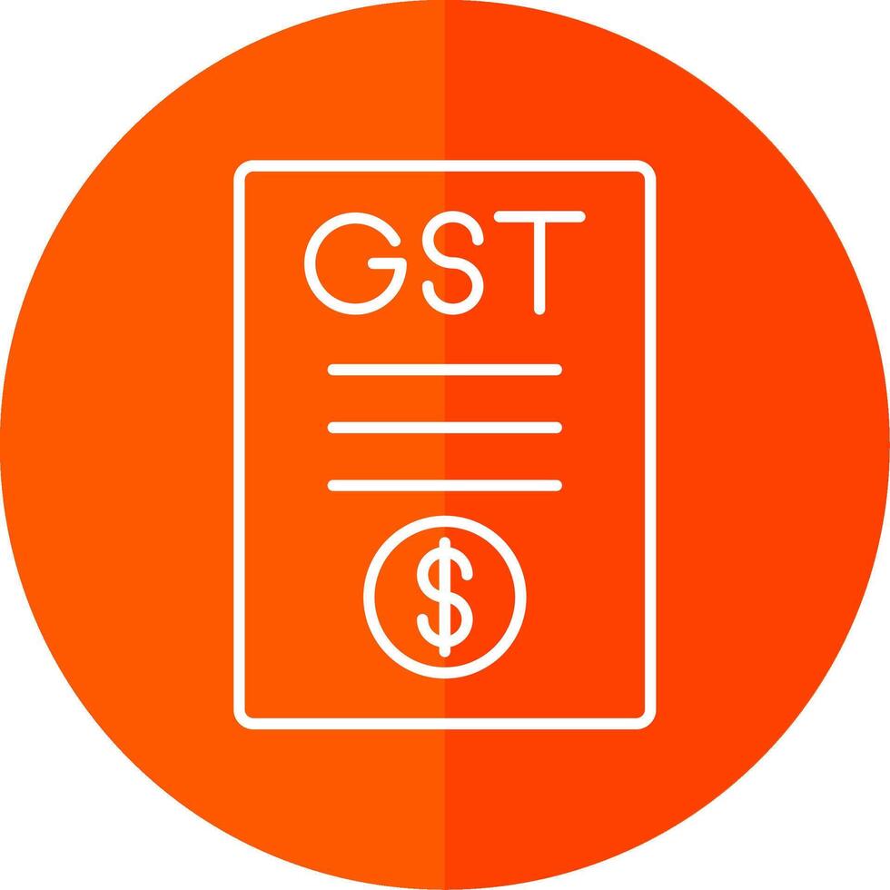 Gst Line Red Circle Icon vector