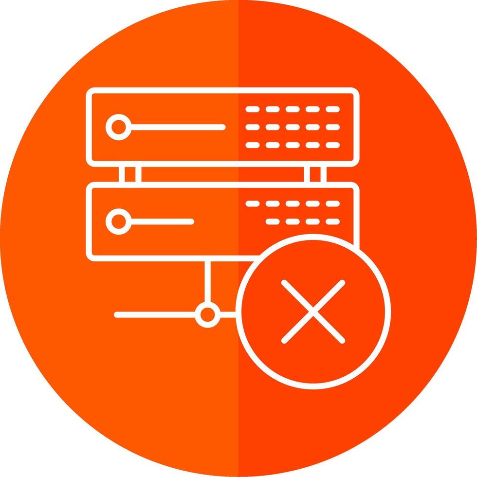 Eliminar datos línea rojo circulo icono vector