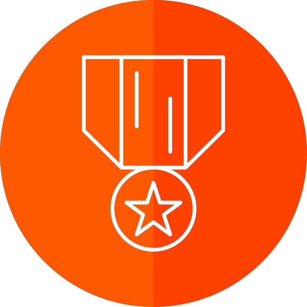 Medal Of Honor Line Red Circle Icon vector