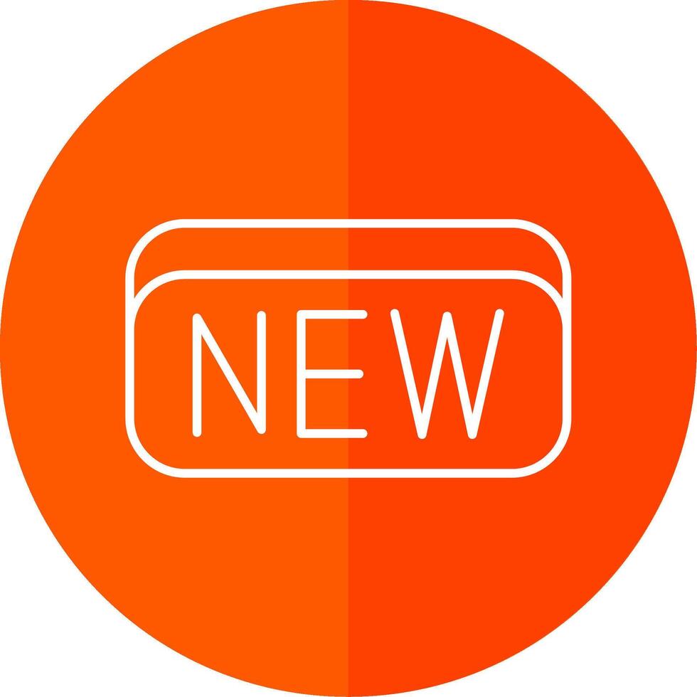 New Card Line Red Circle Icon vector