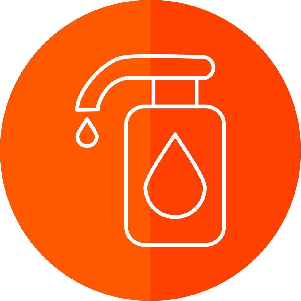 Cleaning Liquid Line Red Circle Icon vector