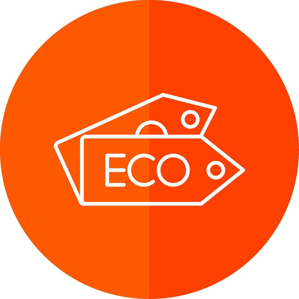 Eco Tag Line Red Circle Icon vector