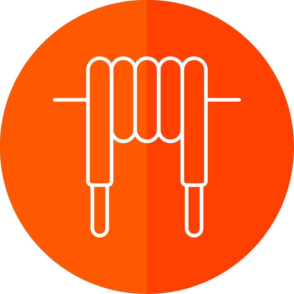 Inductor Line Red Circle Icon vector
