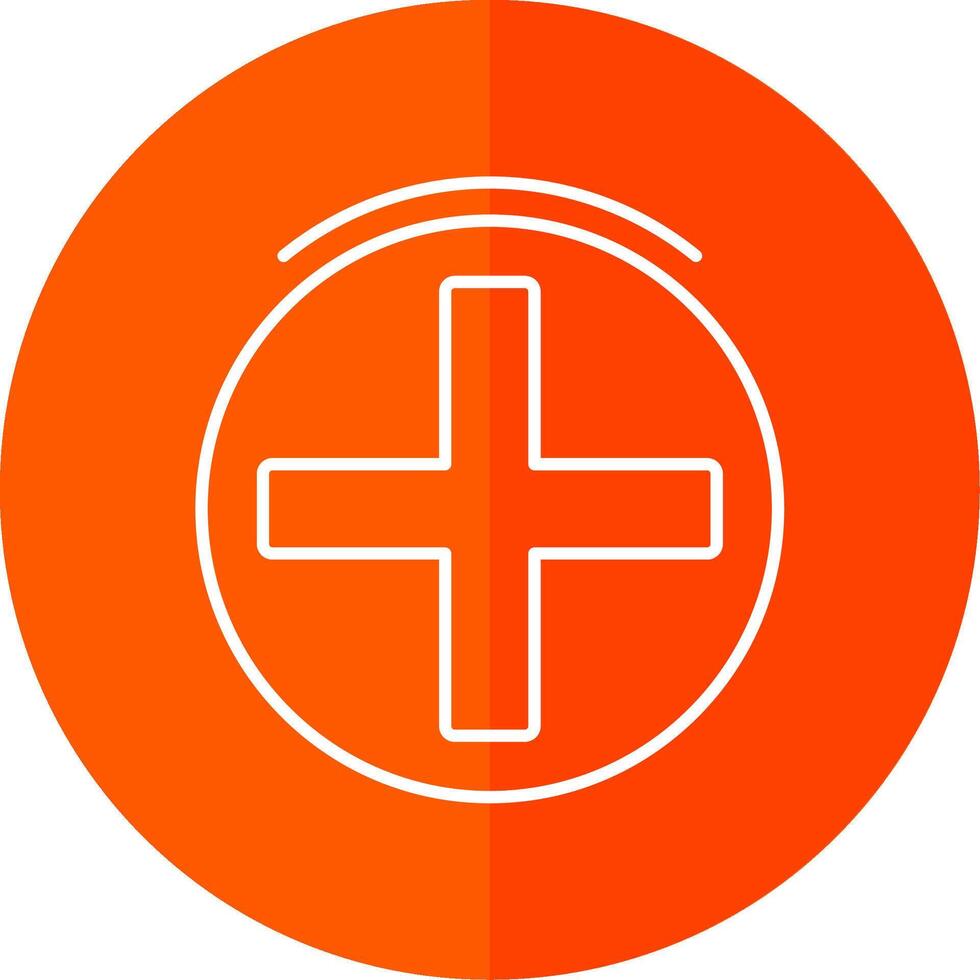 Plus Sign Line Red Circle Icon vector