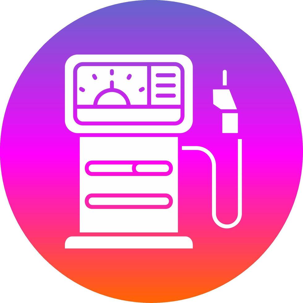 Gas station Glyph Gradient Circle Icon vector